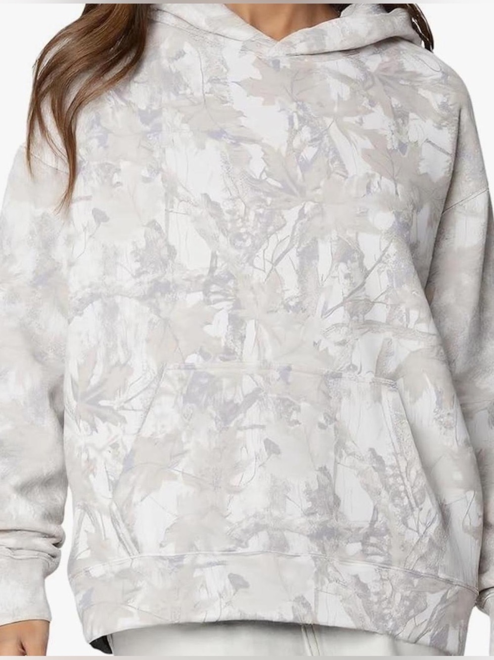 Women's Neutral Camouflage Print Hoodie